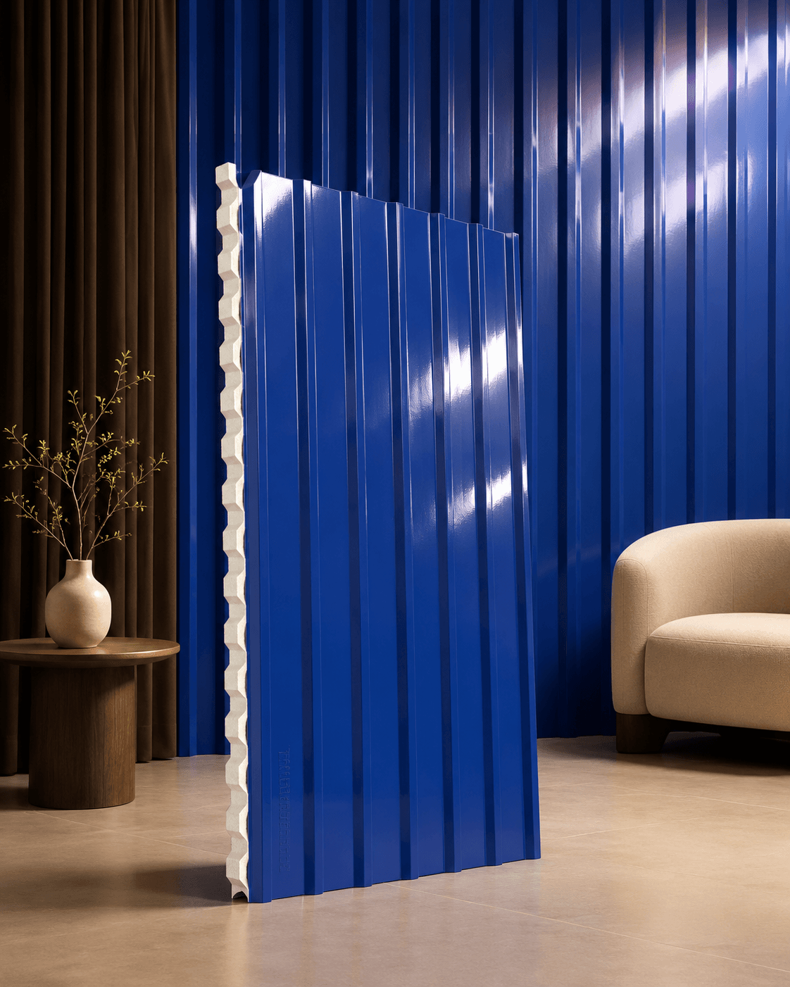 Panel Lợp Mái PU Xanh Ngọc (Sóng Cao)