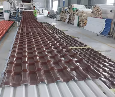 Tôn Ngói Nhựa 7 Sóng Socola A3