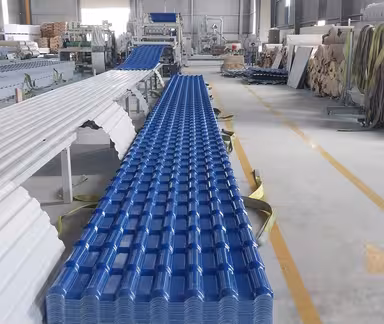 Tôn Ngói Nhựa 7 Sóng Xanh Dương A4