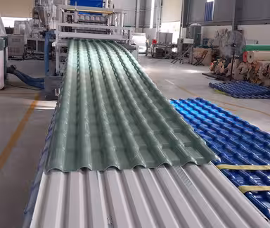 Tôn Ngói Nhựa 7 Sóng Xanh Ngọc A6