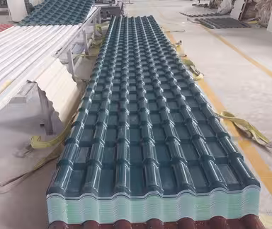 Tôn Ngói Nhựa 7 Sóng Xanh Rêu A11